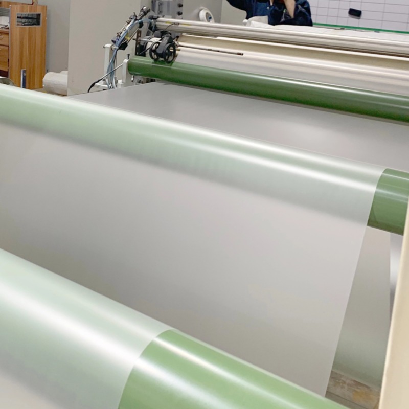 Clear matte TPU film suitable for car seat ventilation bags providing flexible durable flame retardant and environmentally friendly base material shown in manufacturing process