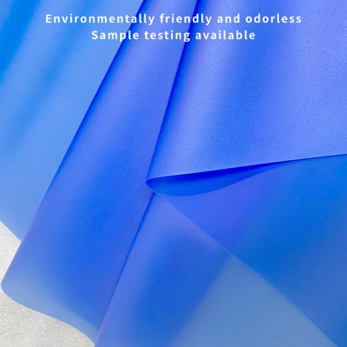 Soft light blue matte TPU film designed for outdoor hiking and mountaineering hydration bladders providing flexible durable and waterproof material for reliable performance in rugged outdoor conditions
